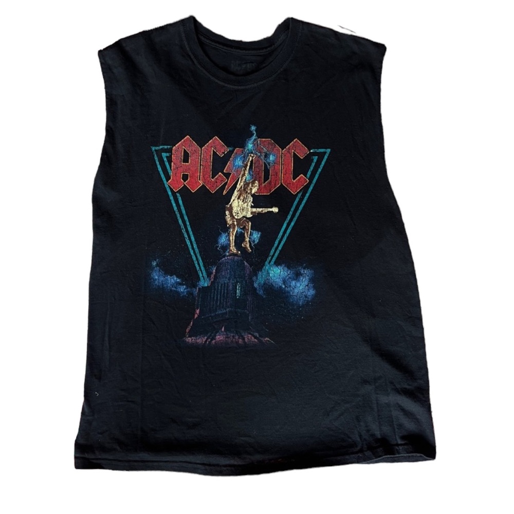 AC/DC Graphic Tank Cropped Tee